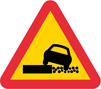 A27 , Varning för svag vägkant eller hög körbanekant